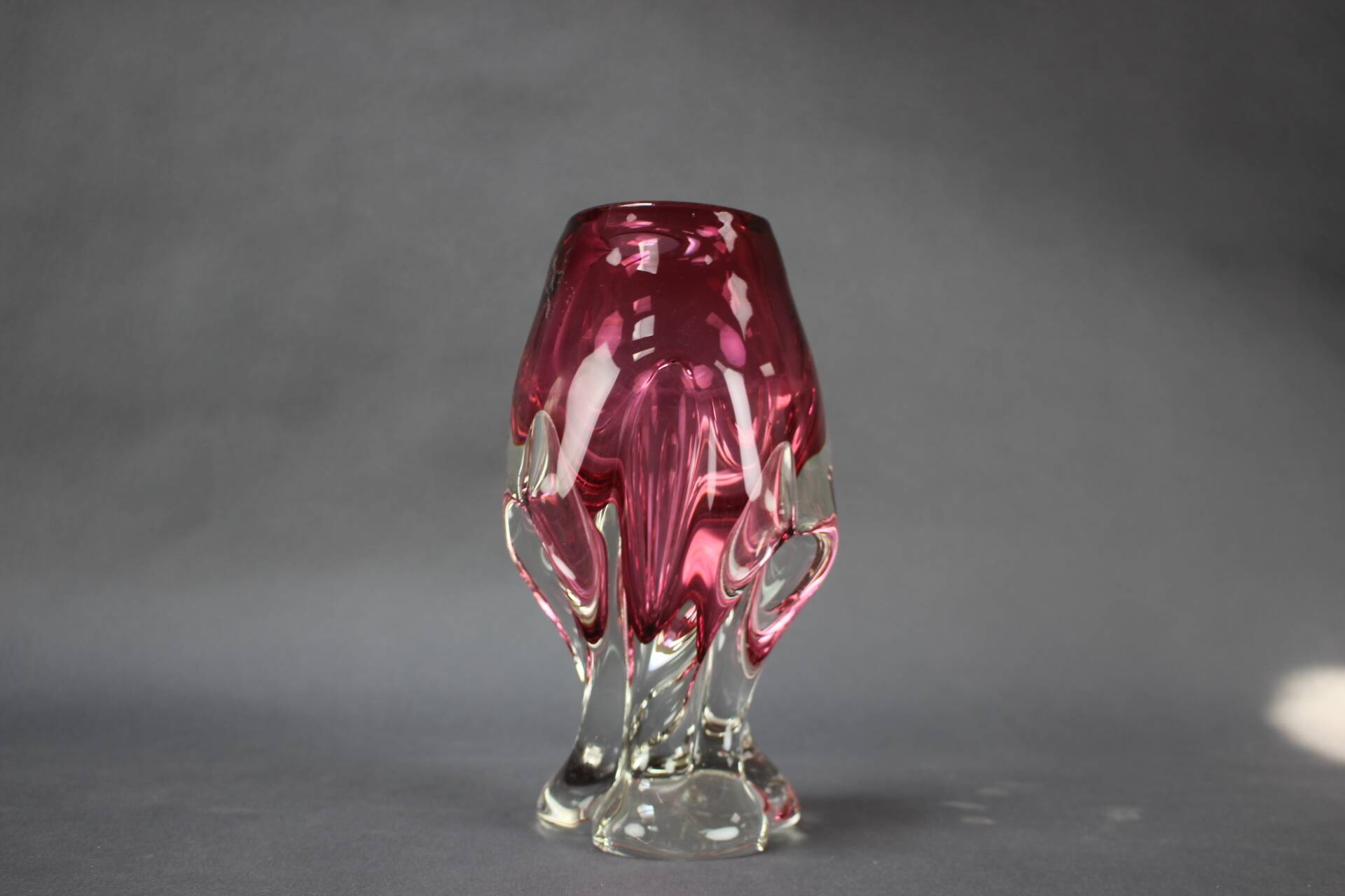 Bohemian Art Glass Vase by Josef Hospodka, Czechoslovakia, 1960s