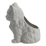Vintage ceramic pot holder in the shape of a cat