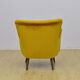 Fauteuil en velours jaune du milieu du siècle, années 1960