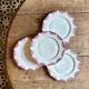 Set of 4 vintage flat plates in Limoges porcelain