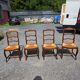 4 Louis XV style chairs in solid oak