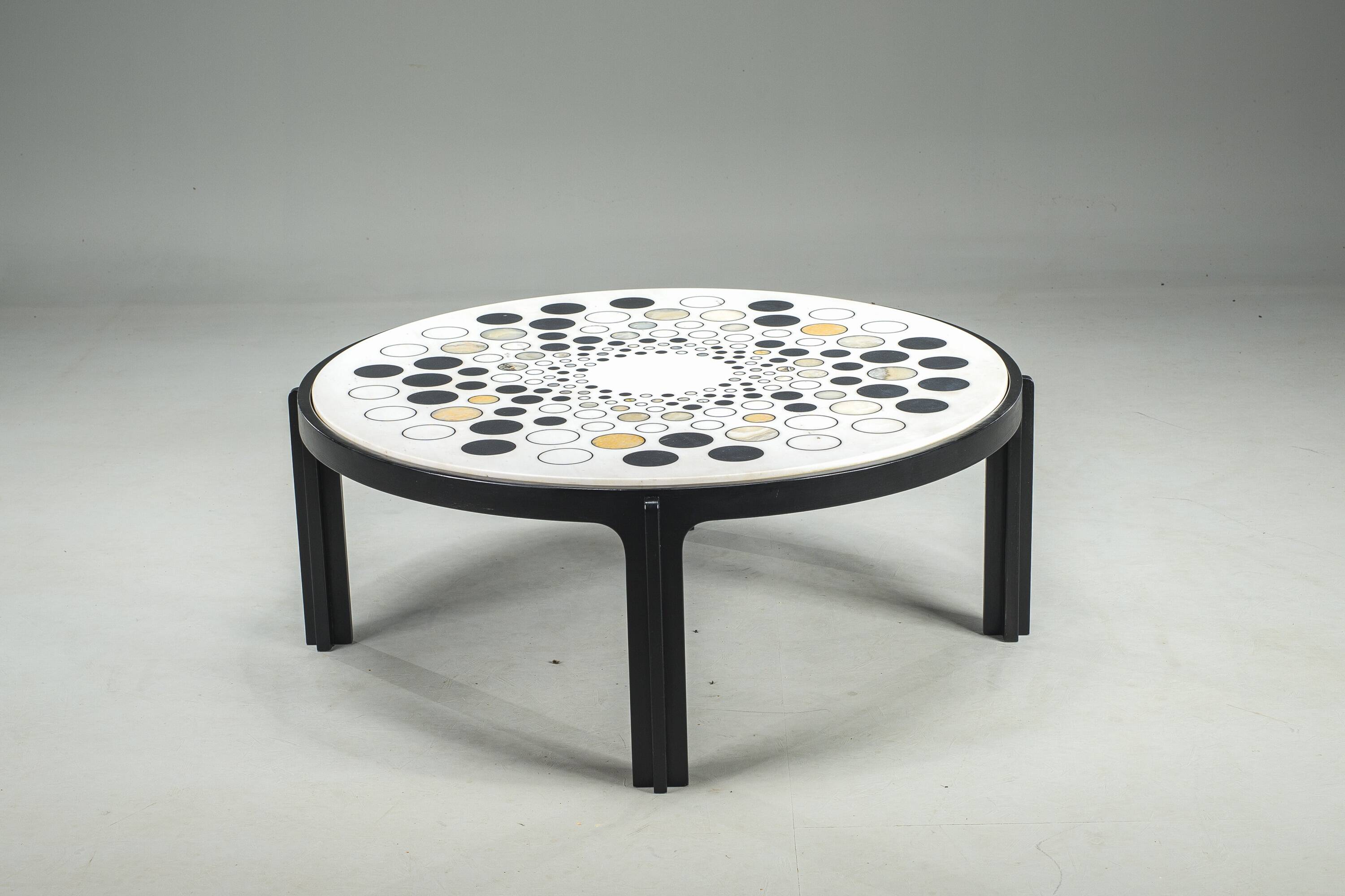 Vintage Ravenna Coffee Table in Marble by Heinz Lilienthal, 1970s