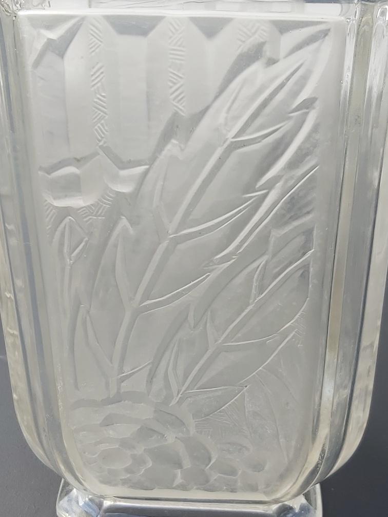 Glass Vase Art Deco Czechoslovakia Spip
