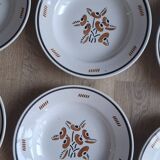 Set of 6 Luneville OOnon plates