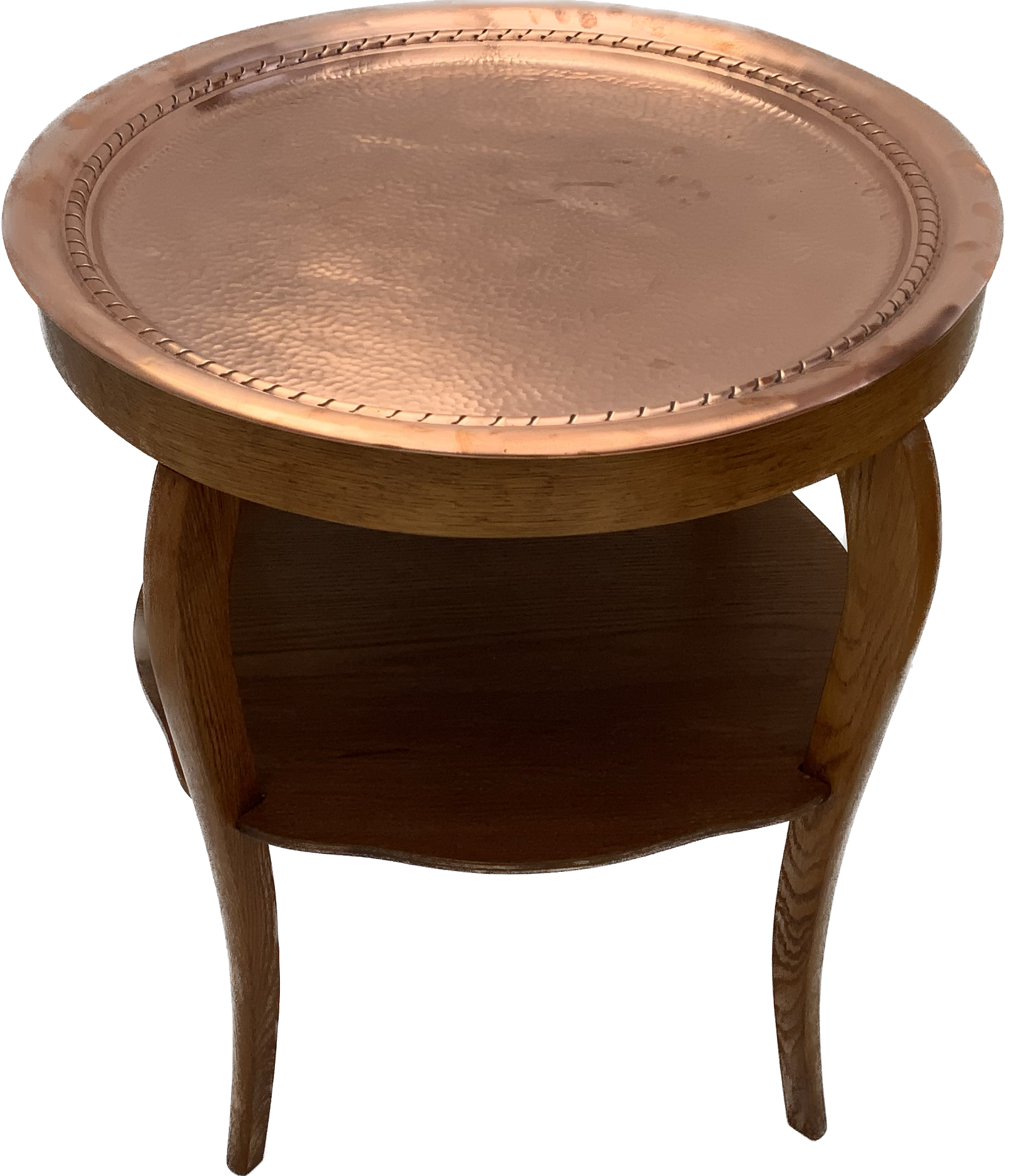 Art deco side table, copper top 1930s