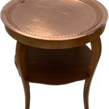 Art deco side table, copper top 1930s
