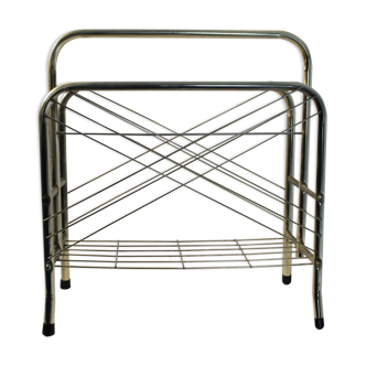 Vintage gilded metal magazine racks - 70s