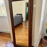 Light wooden tabletop mirror - vintage charm