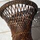 Tamtam type stool in rattan and canework