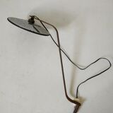 Old patinated metal workshop lamp