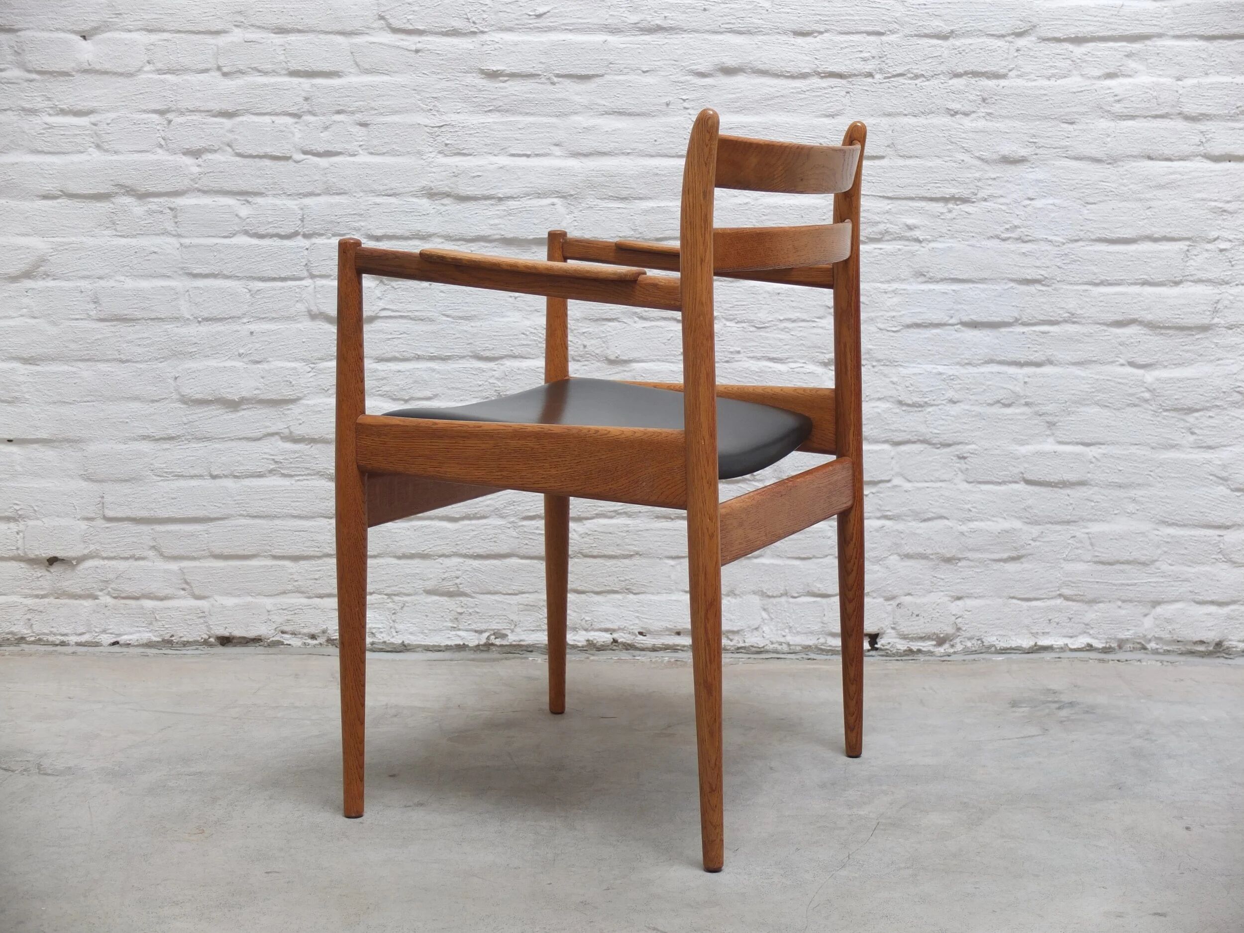 Rare armchair in oak by Jos De Mey for Van Den Berghe-Pauvers, 1960s