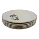 6 assiettes plates en porcelaine Digoin Sarreguemines - Modèle Sévigné