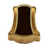 Lampshade vintage fringed velvet and pork bladder