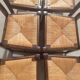 6 wooden and straw chairs, Louis XIII style