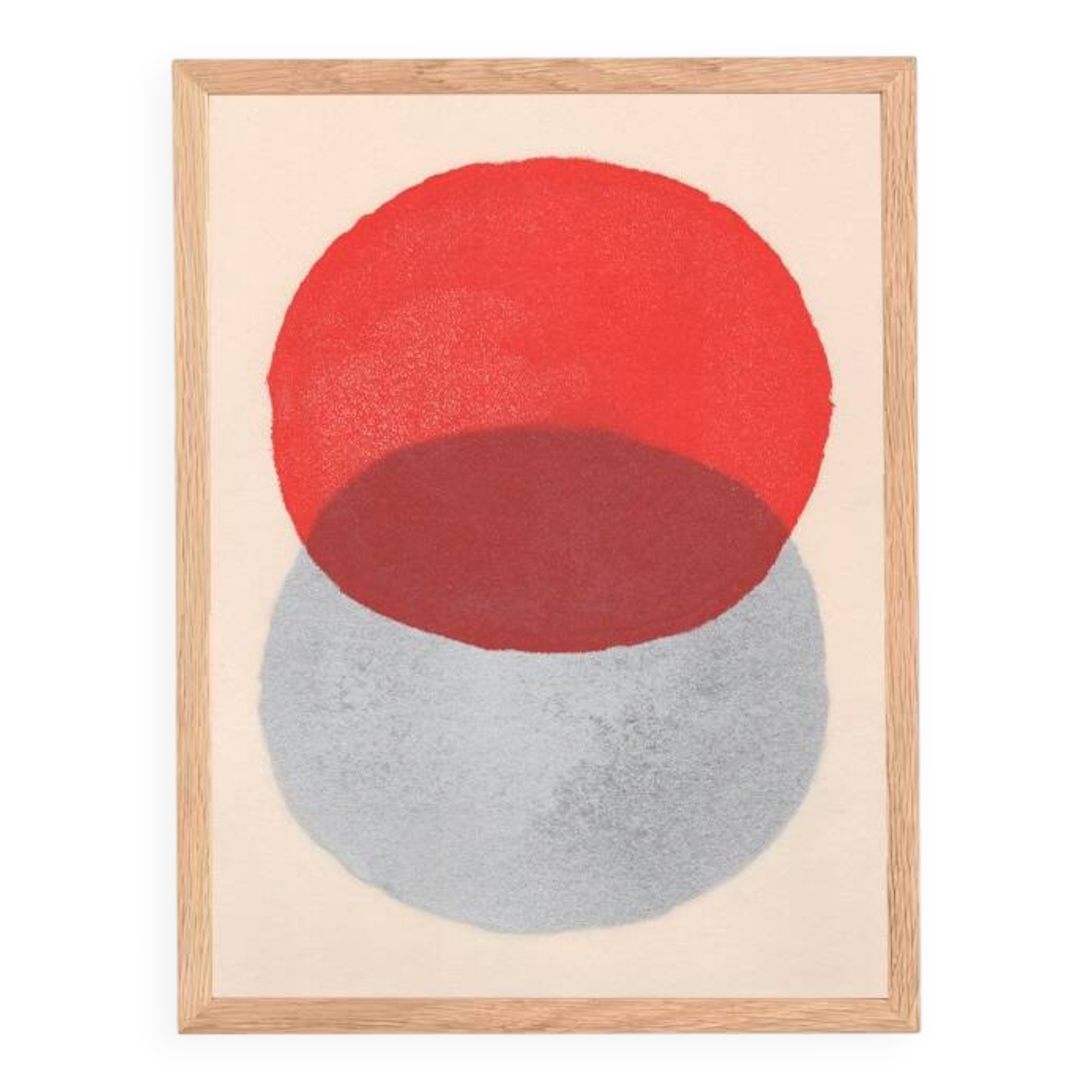 Abstract painting - 30x40cm - red and silver painting - B 261 - signed Eawy