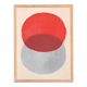 Abstract painting - 30x40cm - red and silver painting - B 261 - signed Eawy
