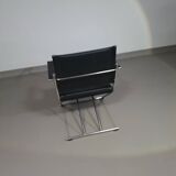 2 leather chrome folding chairs