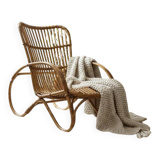 Vintage rattan armchair / single seat armchair / lounge chair