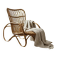 Fauteuil vintage en rotin / fauteuil une place / chaise lounge