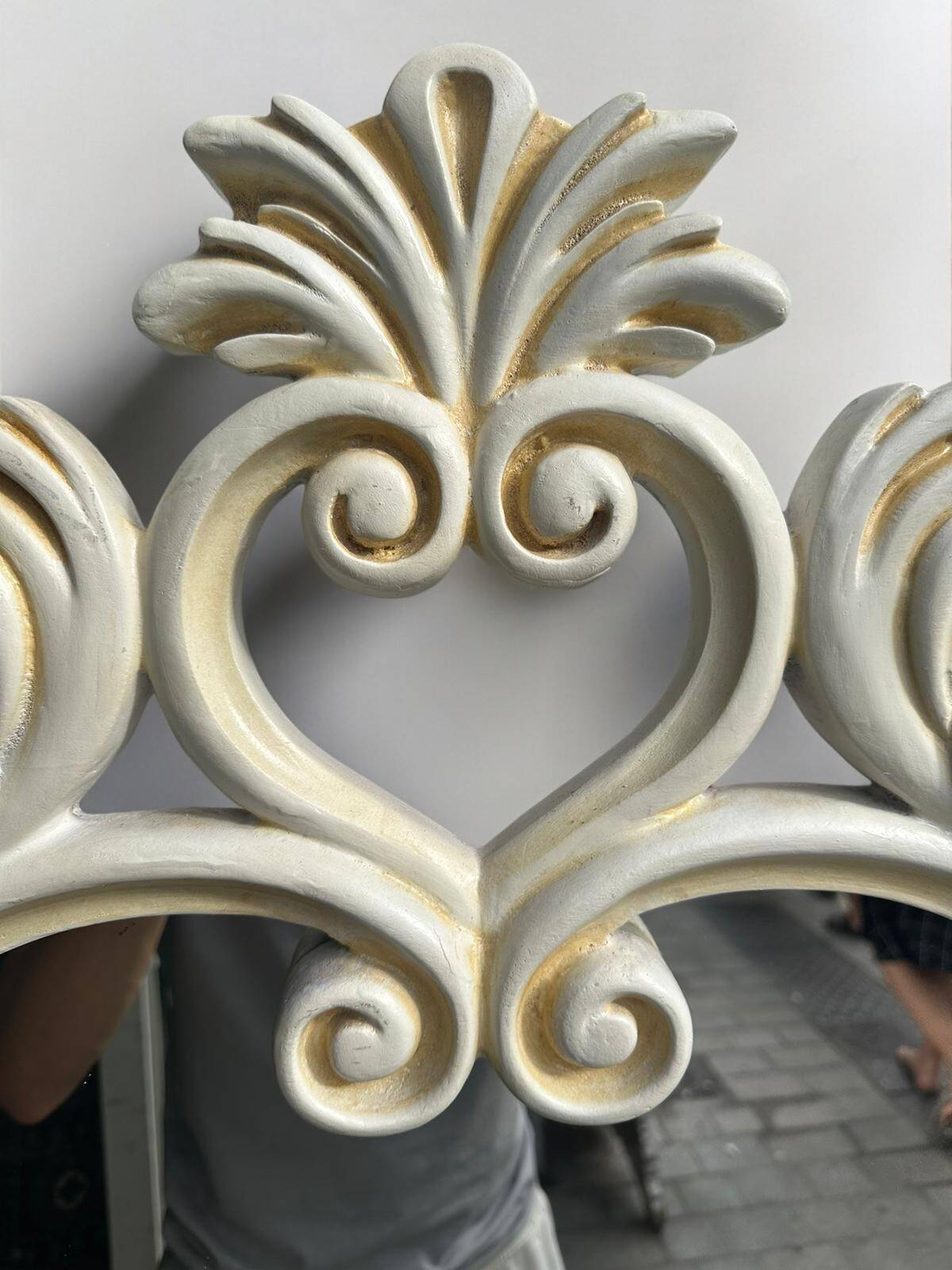 Miroir blanc en bois
