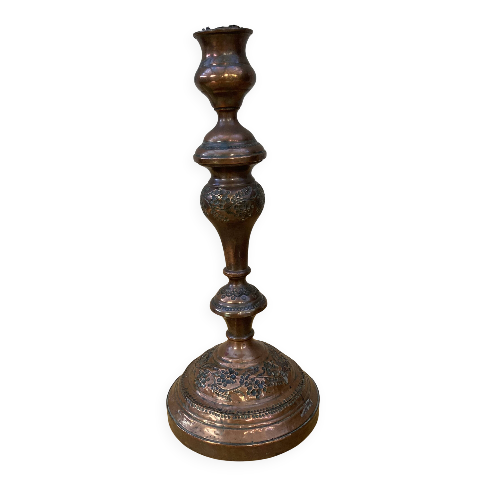 Copper candlestick