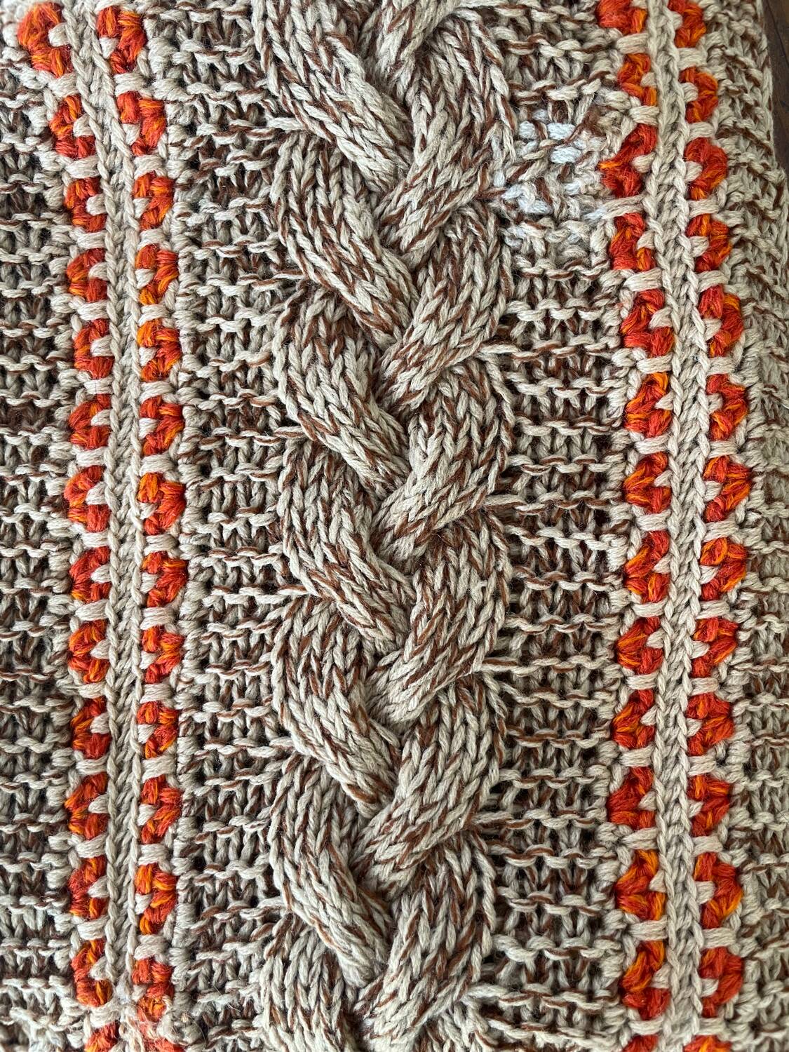 Vintage knitted blanket