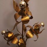 Gold-plated tree floor lamp by Hans Kögl, 1970s