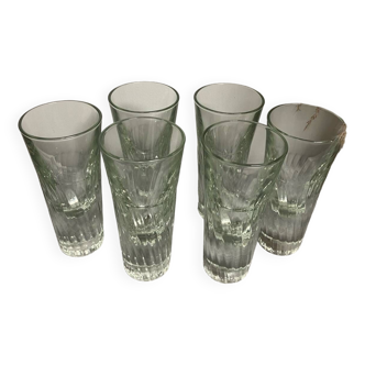 Vintage-Set of 6 magnificent glasses-Bormioli Rocco