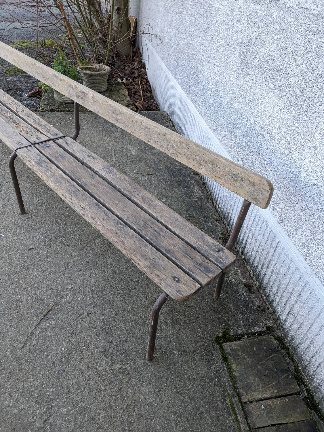 School bench with backrest