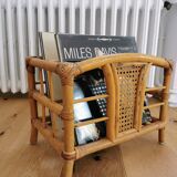 Rattan magazine holder