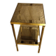 Glass and brass side table