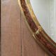 Pair of oval mirrors with stucco and lasca frame 55x44cm