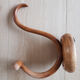 Hook, curved wooden coat rack