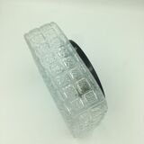 Ceiling lamp in molded glass with relief