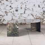 Eye-shaped marble coffee table by Roche Bobois, 1970