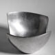 Polished Aluminum Asymmetric Contemporary Deep Bowl, Medium