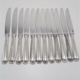 Series of 12 silver knives