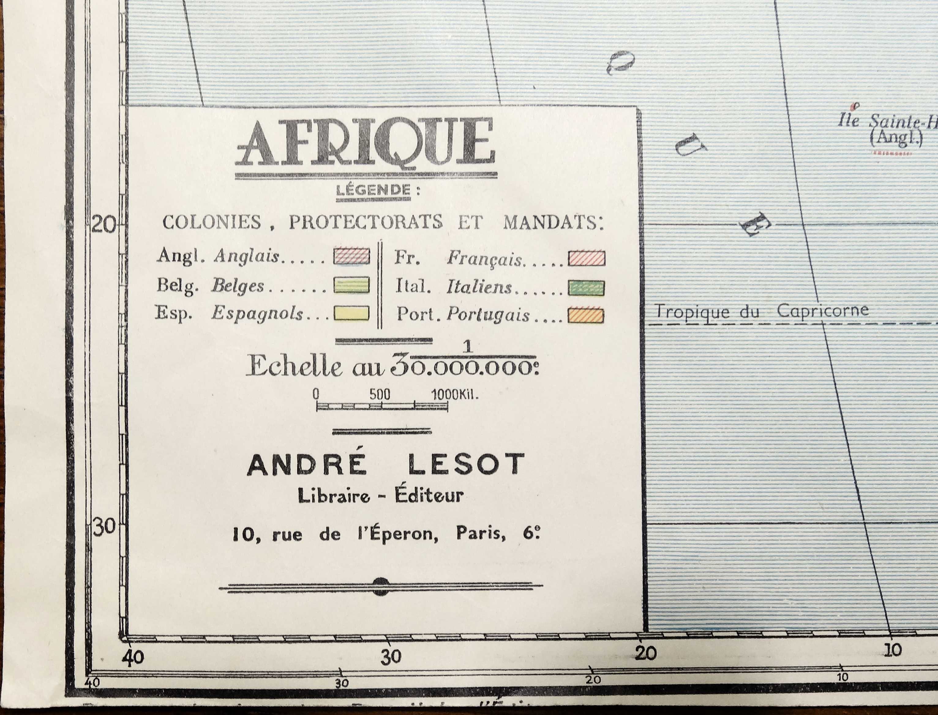 Old saussine geographical atlas in the form of a set of cubes around 1900