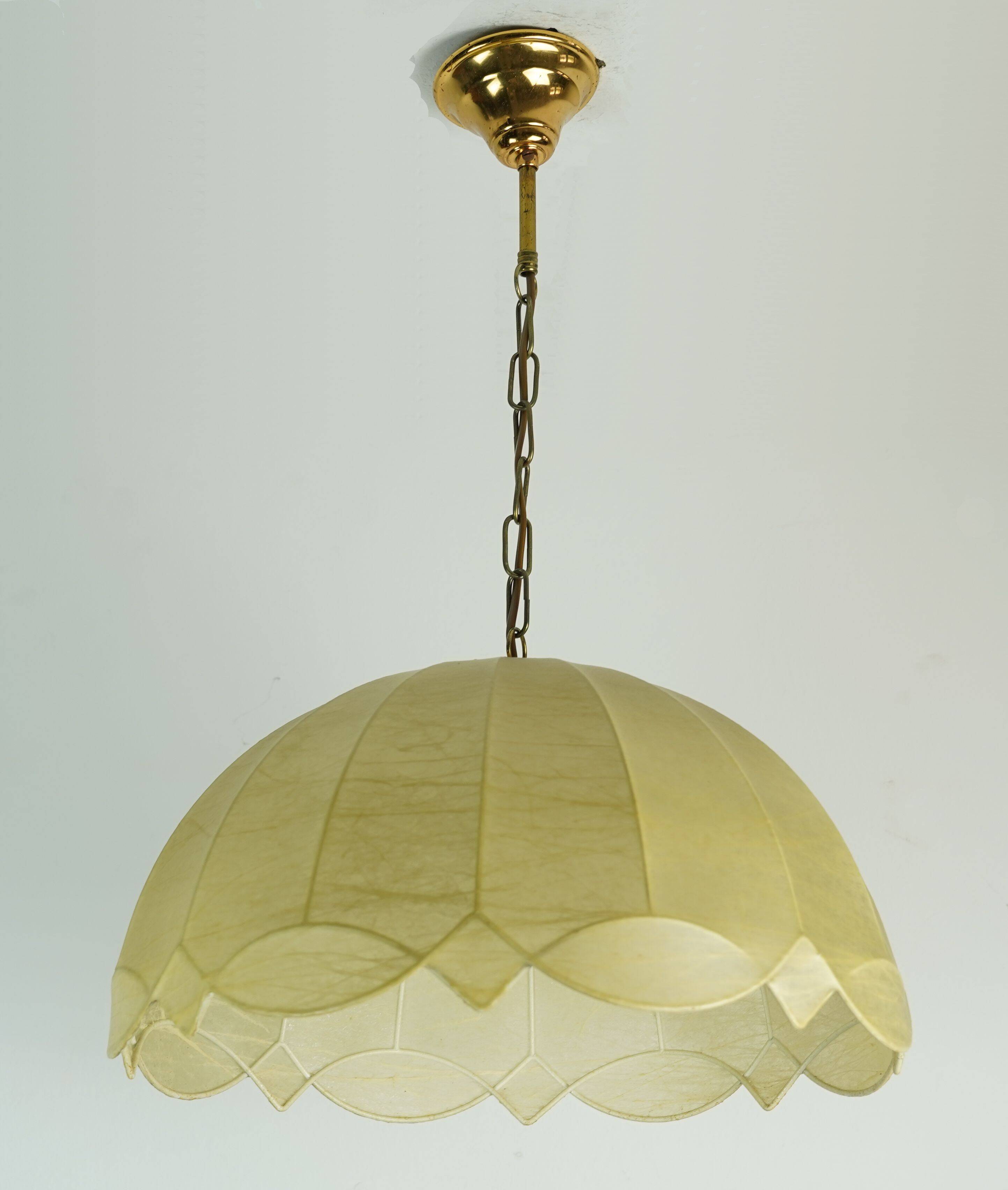 very beautiful mid century modern cocoon PENDANT LIGHT 1970s