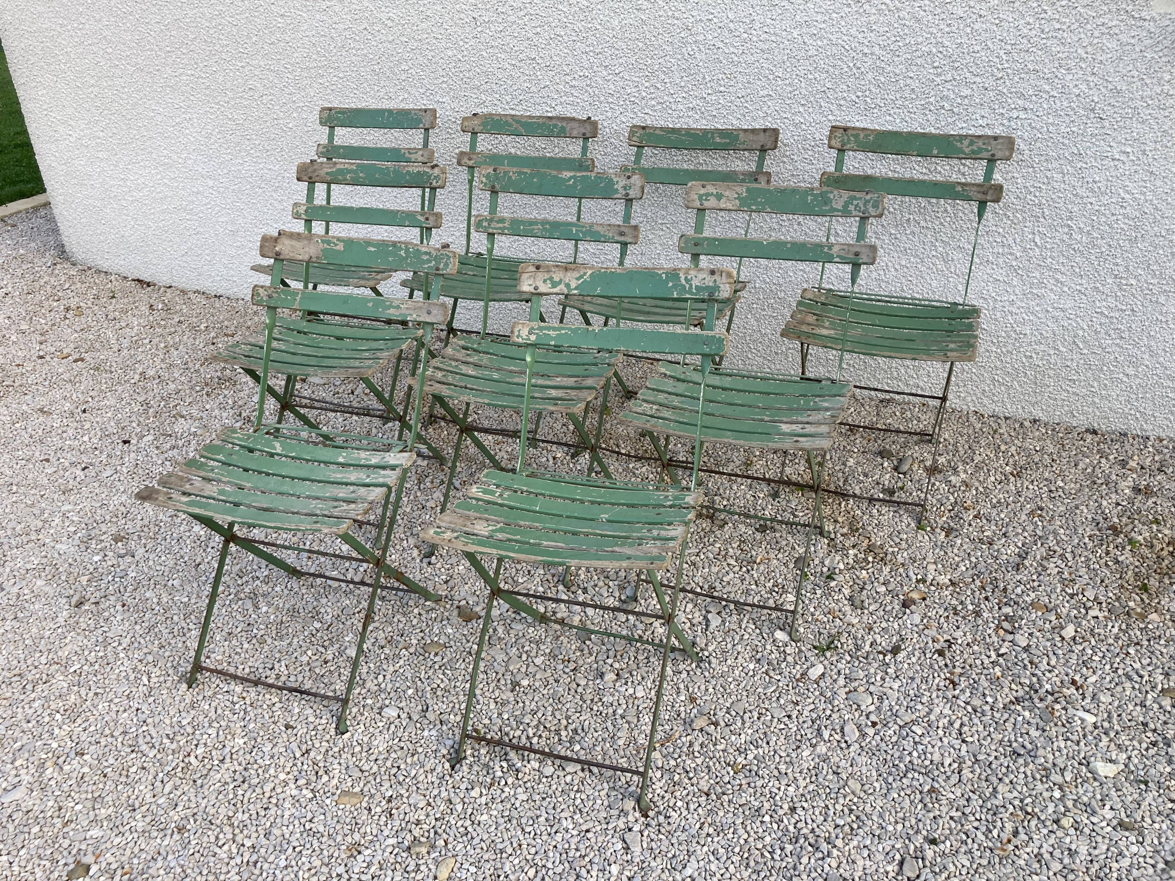 9 folding garden chairs