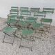9 chaises de jardin pliables