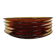 Vintage compartmentalized plate in amber glass, retro design from the 70s