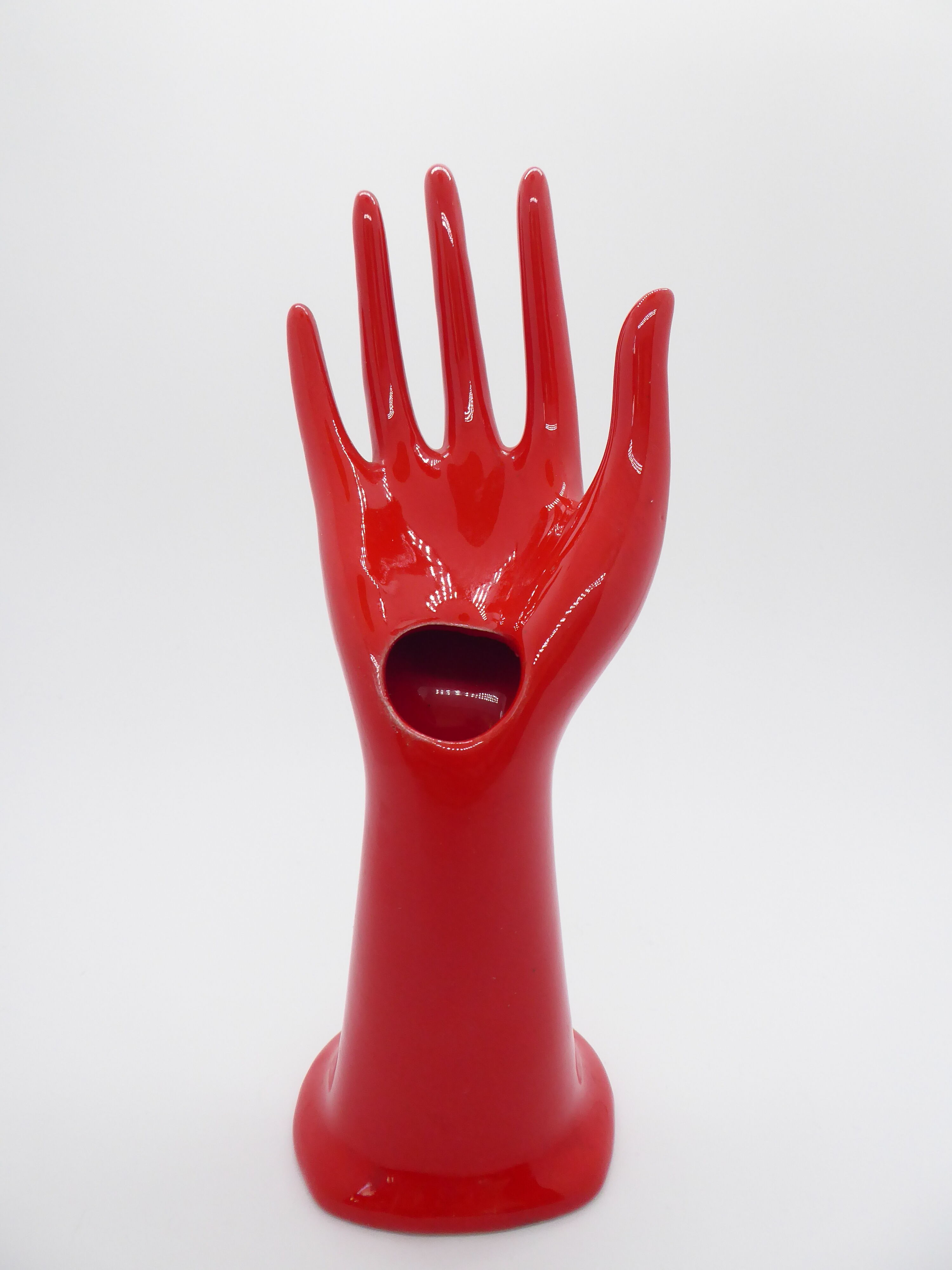 Vintage ceramic hand baguier soliflore