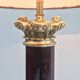 Attributable to Cristal & Bronze Paris. Important lamp in red crystal and chiselled bronze.