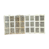 Suite of four pairs of shutters in massive 19th century channel