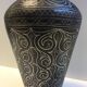 Antique Silver Damascus Steel Vase Indo-Persian Style Moroccan Work