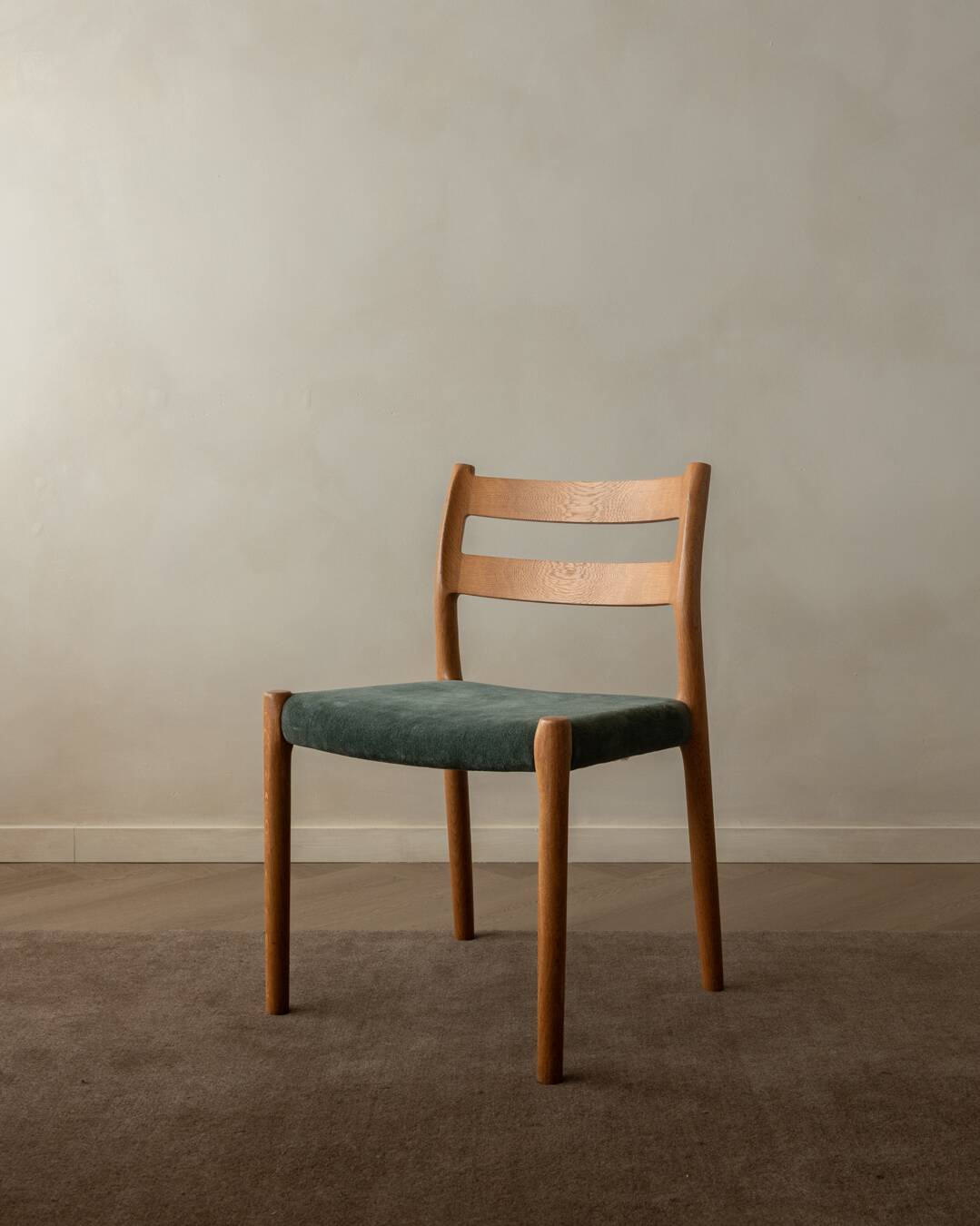 Vintage Danish Dining Chairs Model 84 Oak Niels O. Møller, 1960s, Set of 4