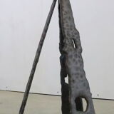 Vintage brutalist floor candlestick