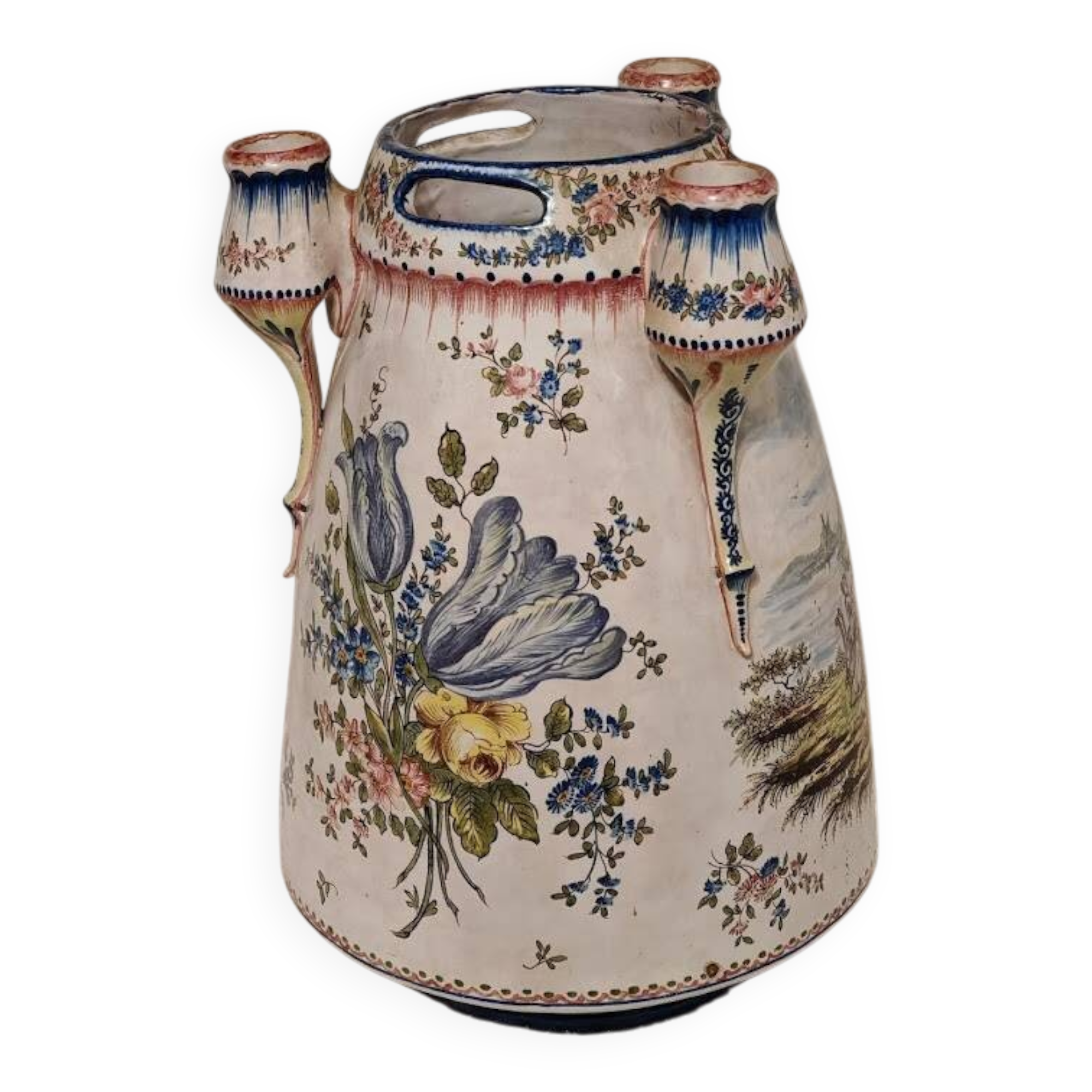 Important Meissen Charolles vase, 18th-19th century, glazed porcelain, 40cm