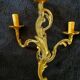 2 or more bronze wall lights in Louis XV rococo style with 3 arms.